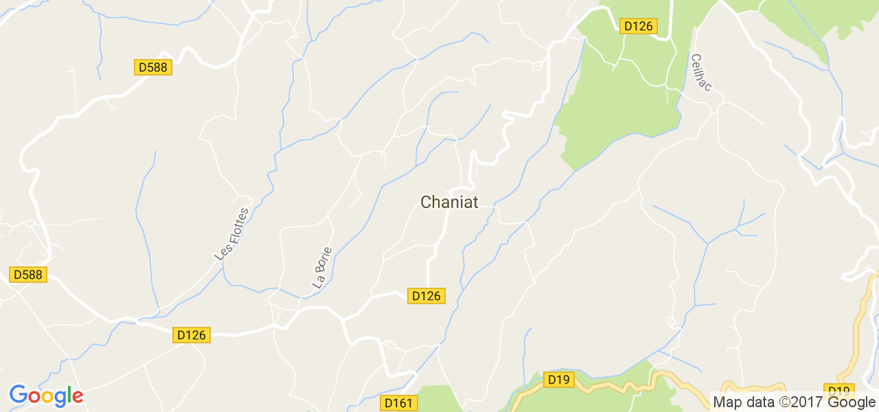 map de la ville de Chaniat