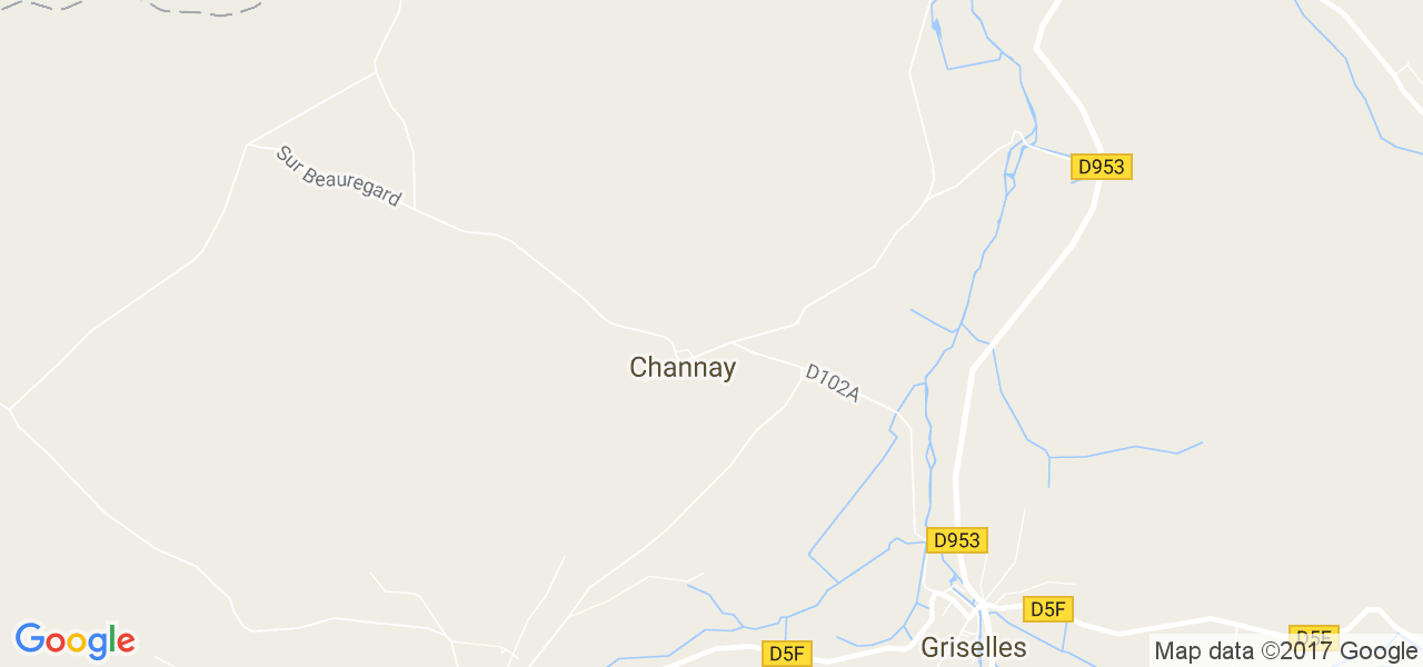 map de la ville de Channay