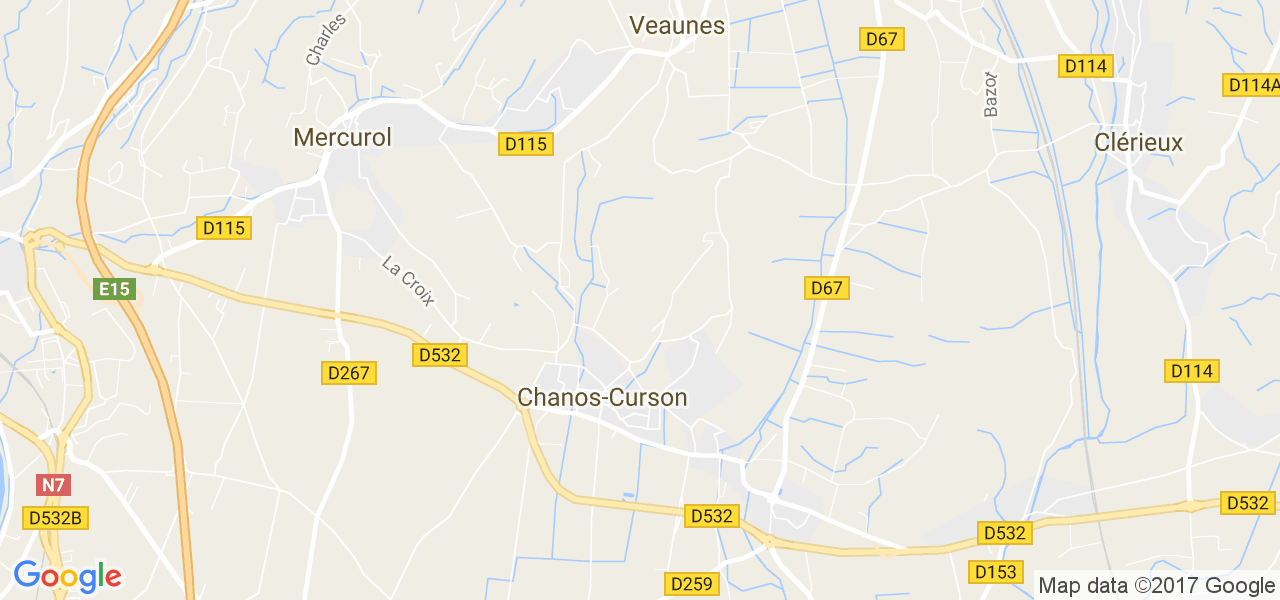 map de la ville de Chanos-Curson