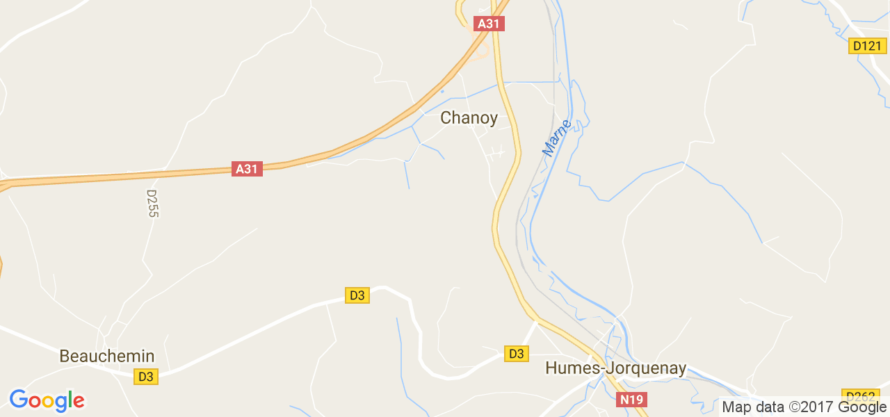 map de la ville de Chanoy