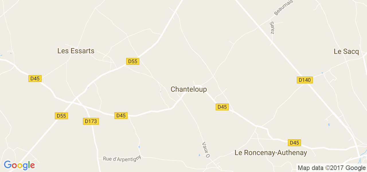 map de la ville de Chanteloup