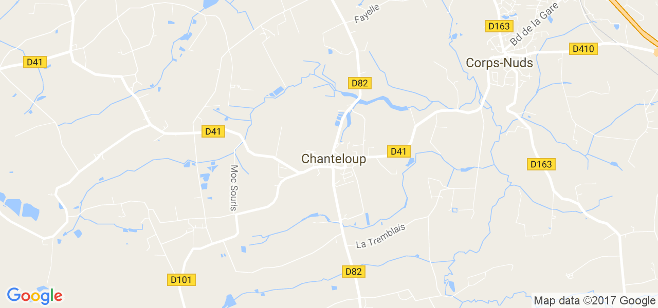 map de la ville de Chanteloup