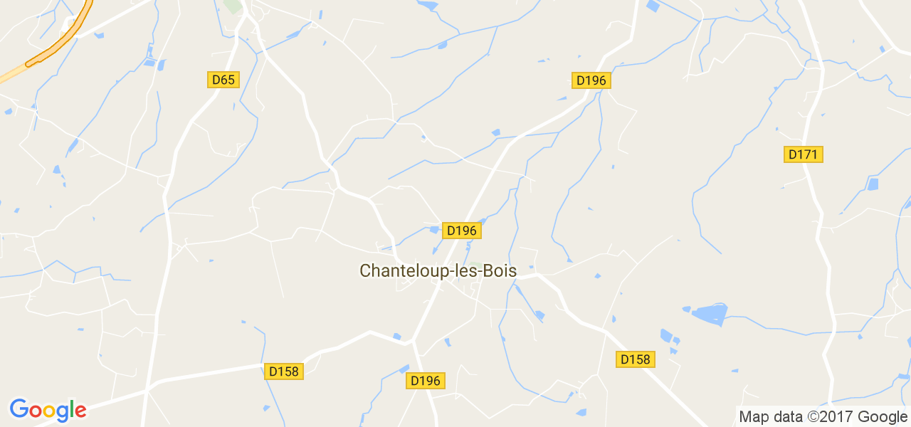 map de la ville de Chanteloup-les-Bois