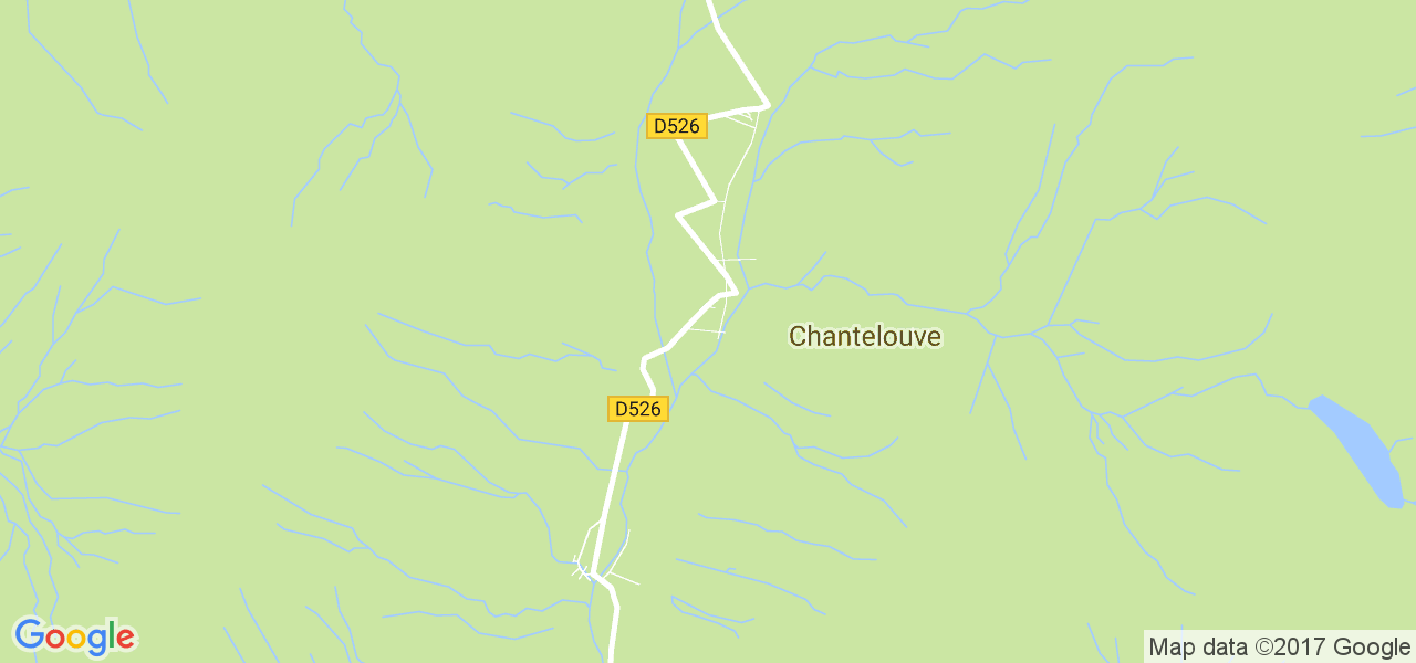 map de la ville de Chantelouve