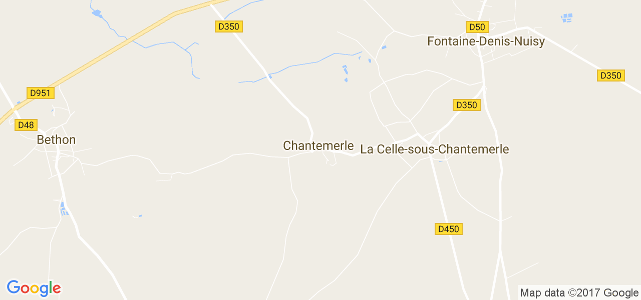 map de la ville de Chantemerle