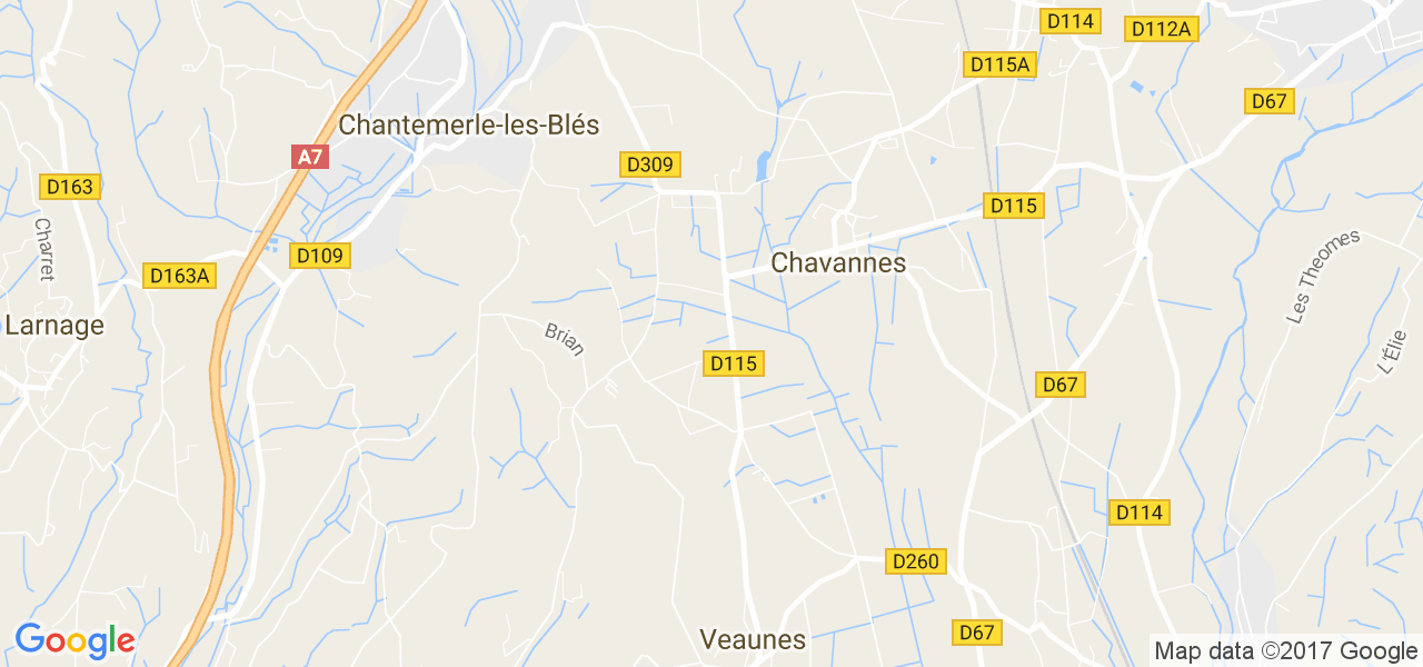 map de la ville de Chantemerle-les-Blés