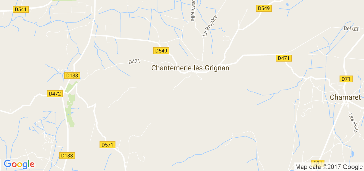 map de la ville de Chantemerle-lès-Grignan