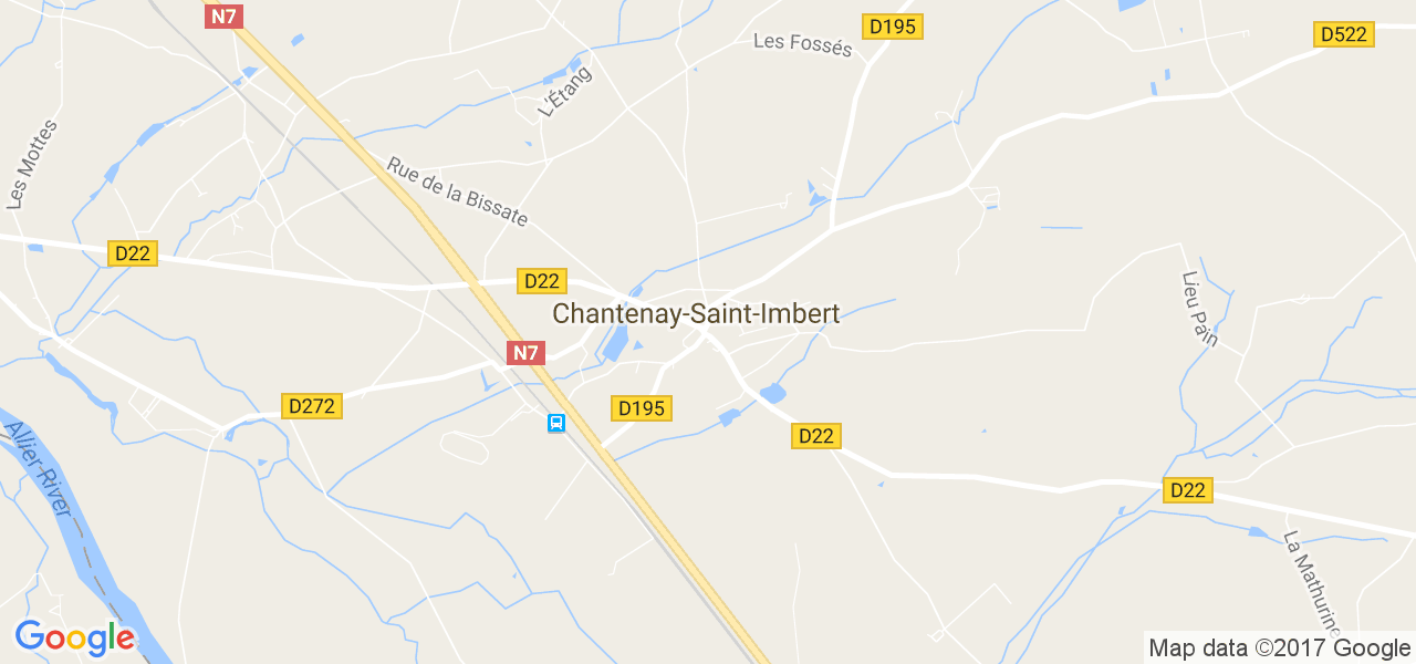 map de la ville de Chantenay-Saint-Imbert