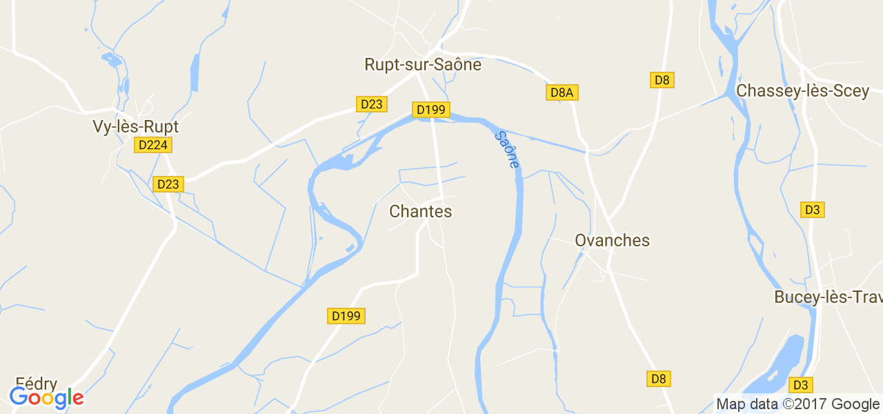 map de la ville de Chantes