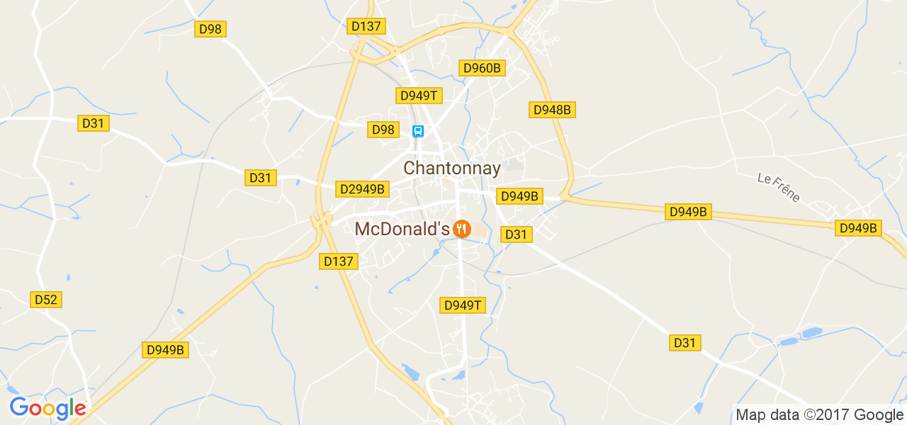 map de la ville de Chantonnay