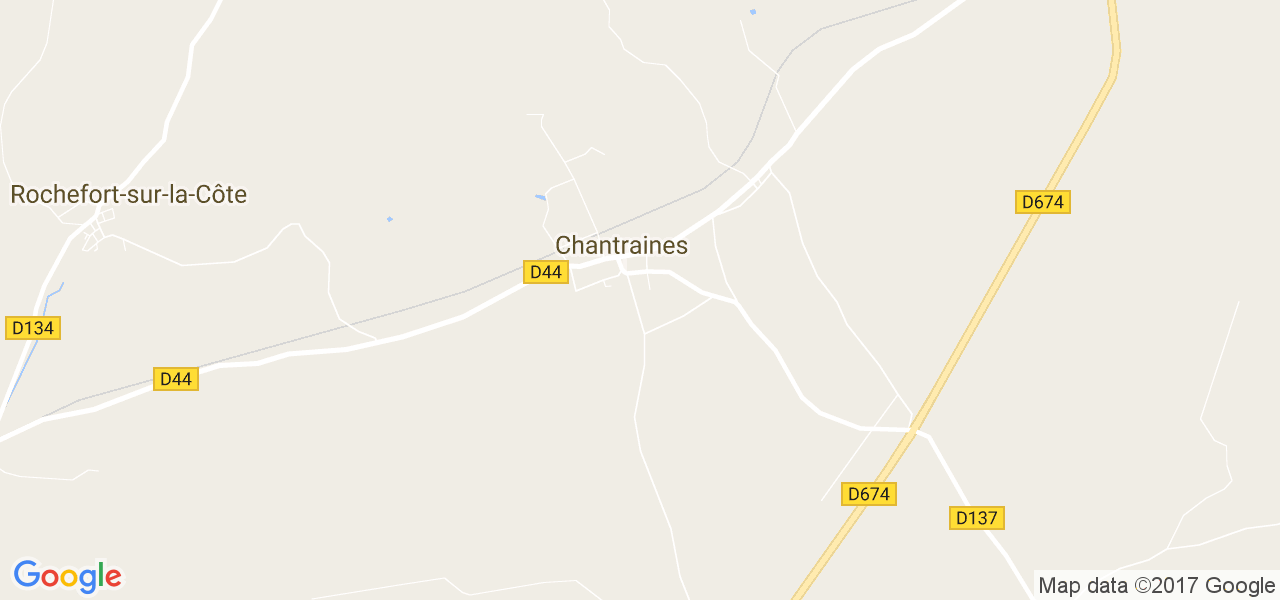 map de la ville de Chantraines