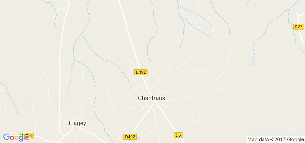 map de la ville de Chantrans