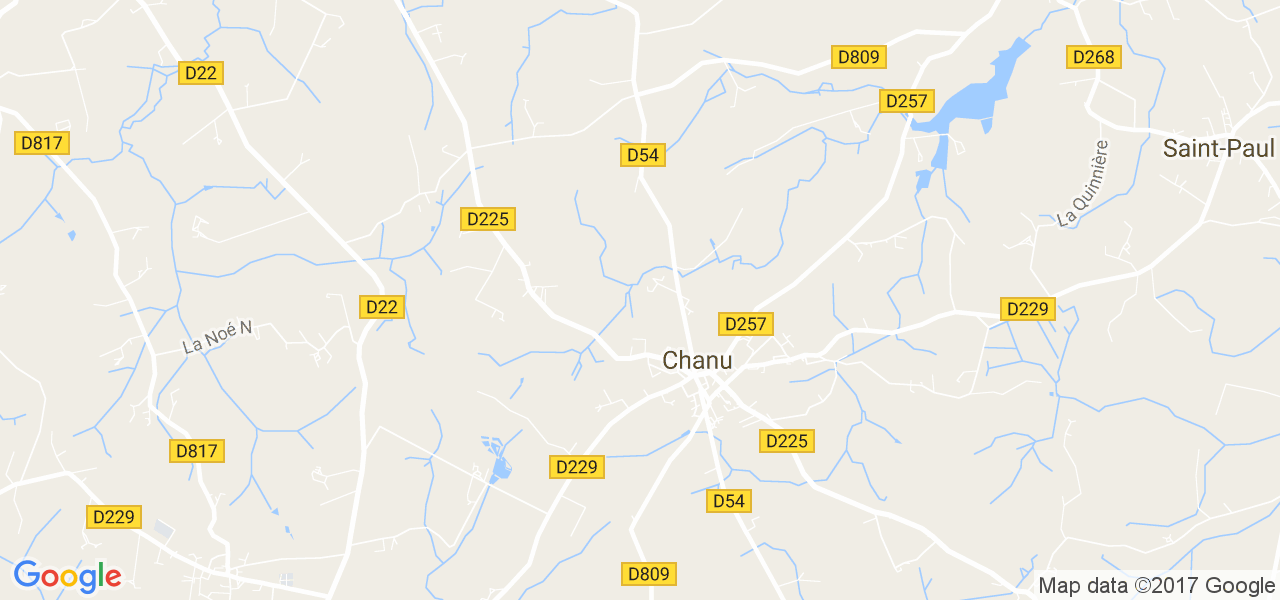 map de la ville de Chanu