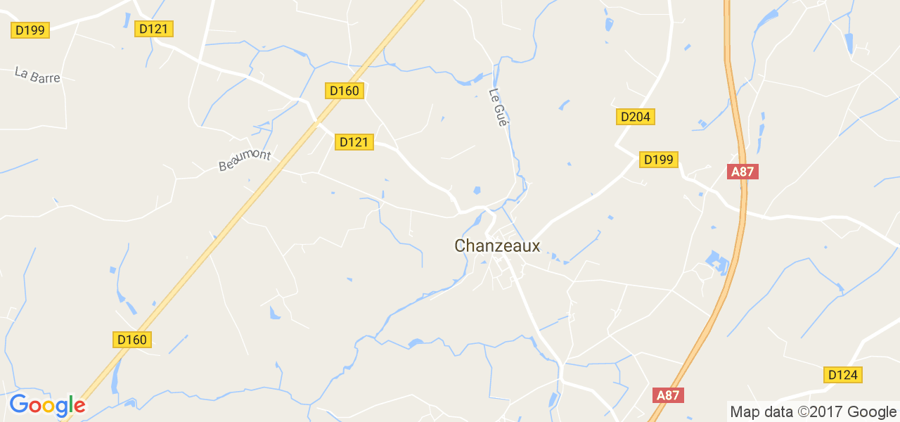 map de la ville de Chanzeaux