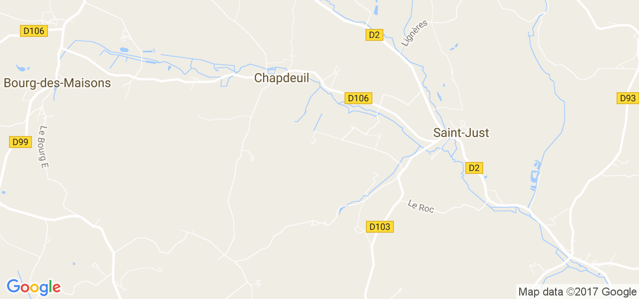 map de la ville de Chapdeuil