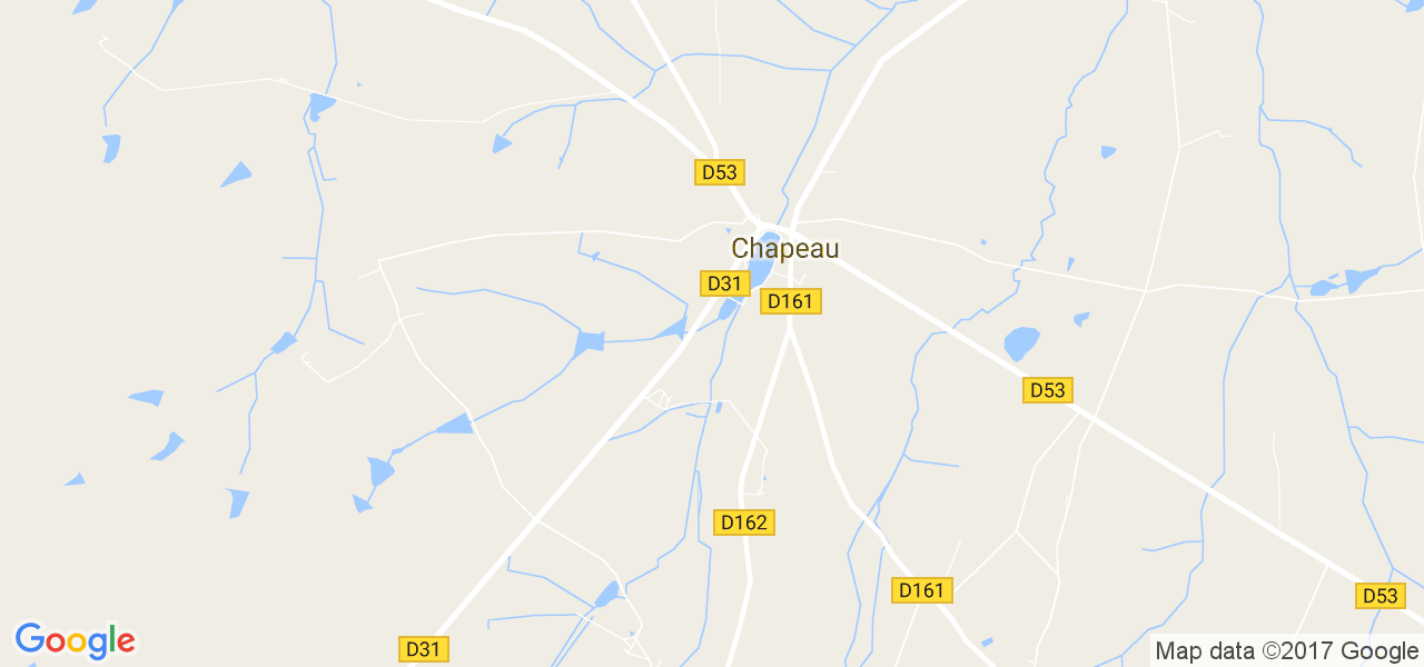 map de la ville de Chapeau