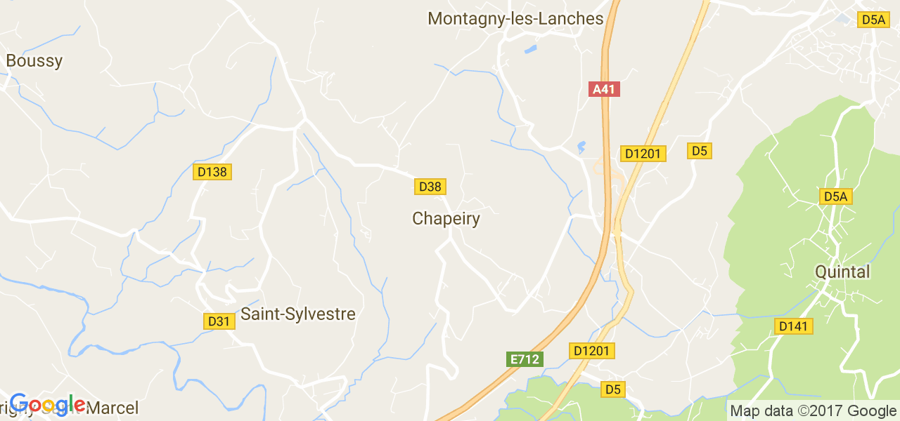 map de la ville de Chapeiry