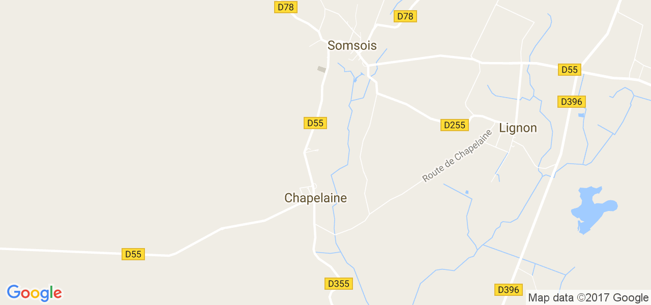 map de la ville de Chapelaine