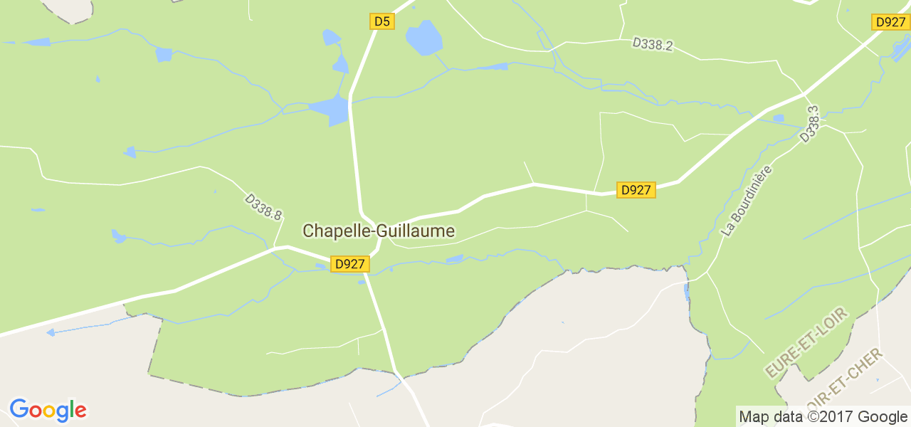 map de la ville de Chapelle-Guillaume