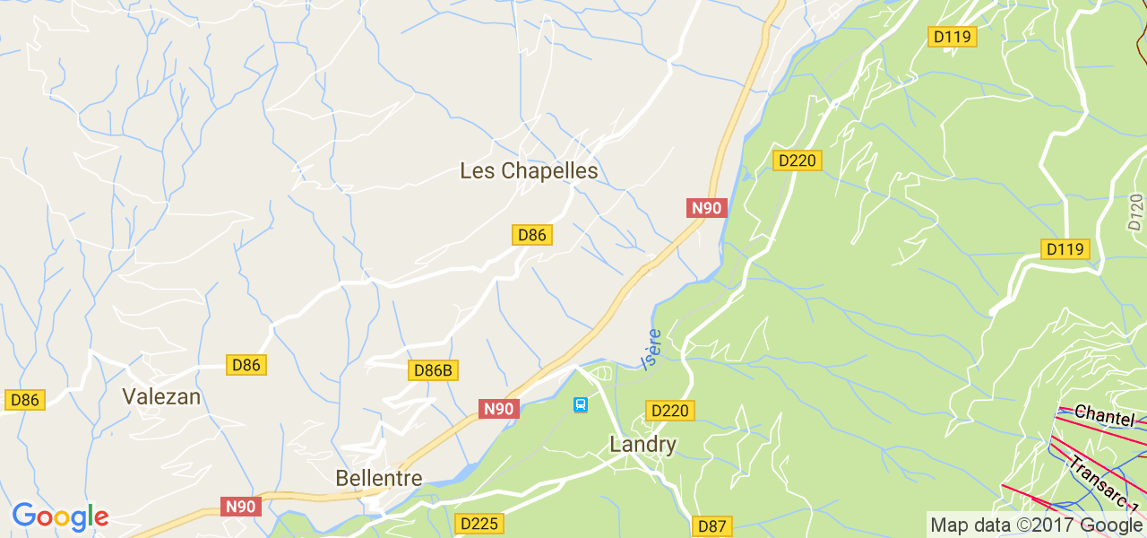 map de la ville de Chapelles