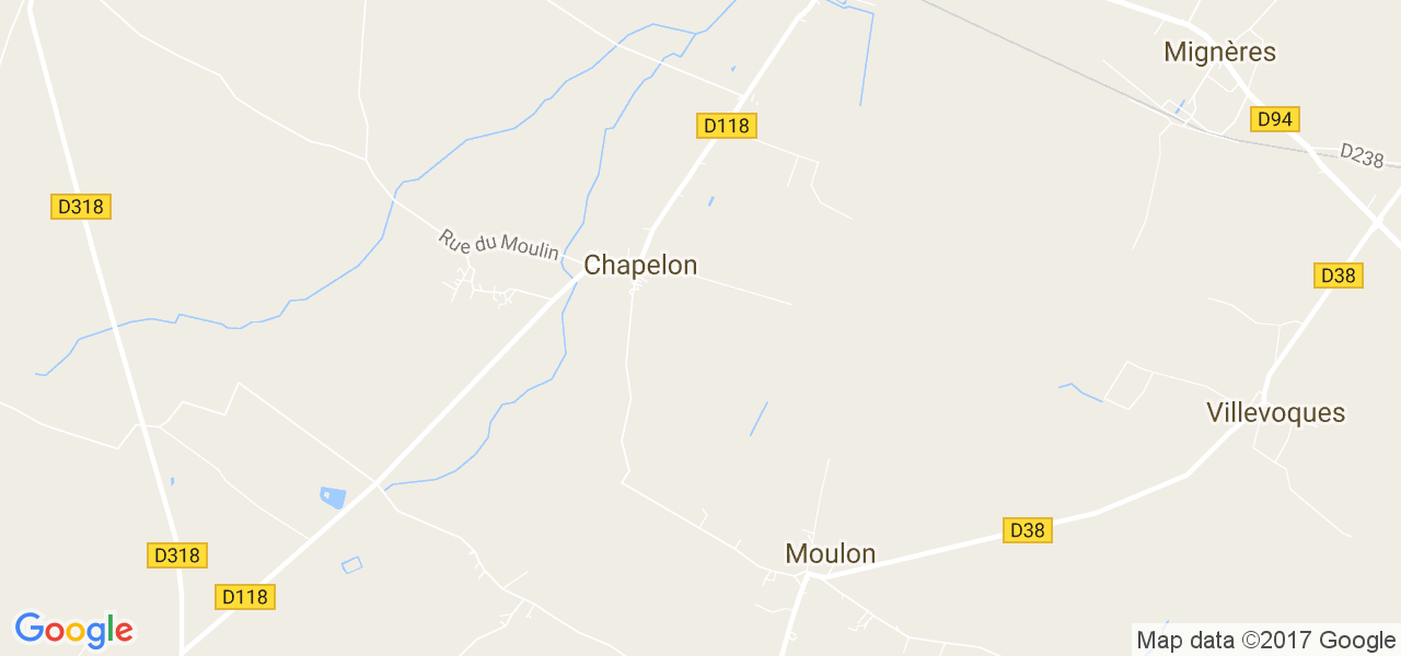 map de la ville de Chapelon