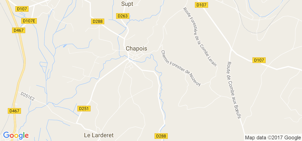 map de la ville de Chapois