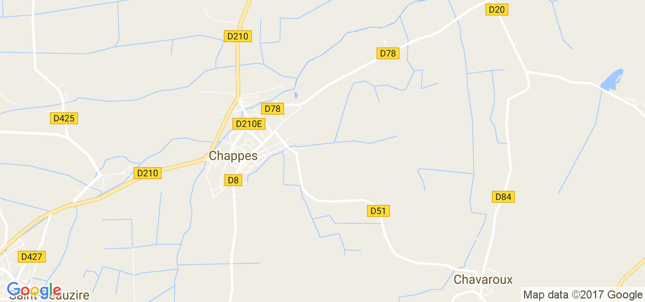 map de la ville de Chappes