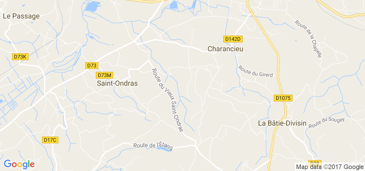 map de la ville de Charancieu