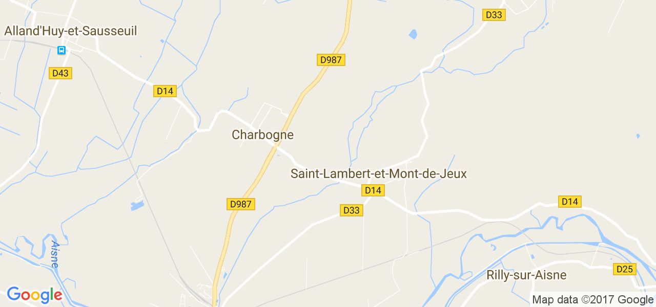 map de la ville de Charbogne