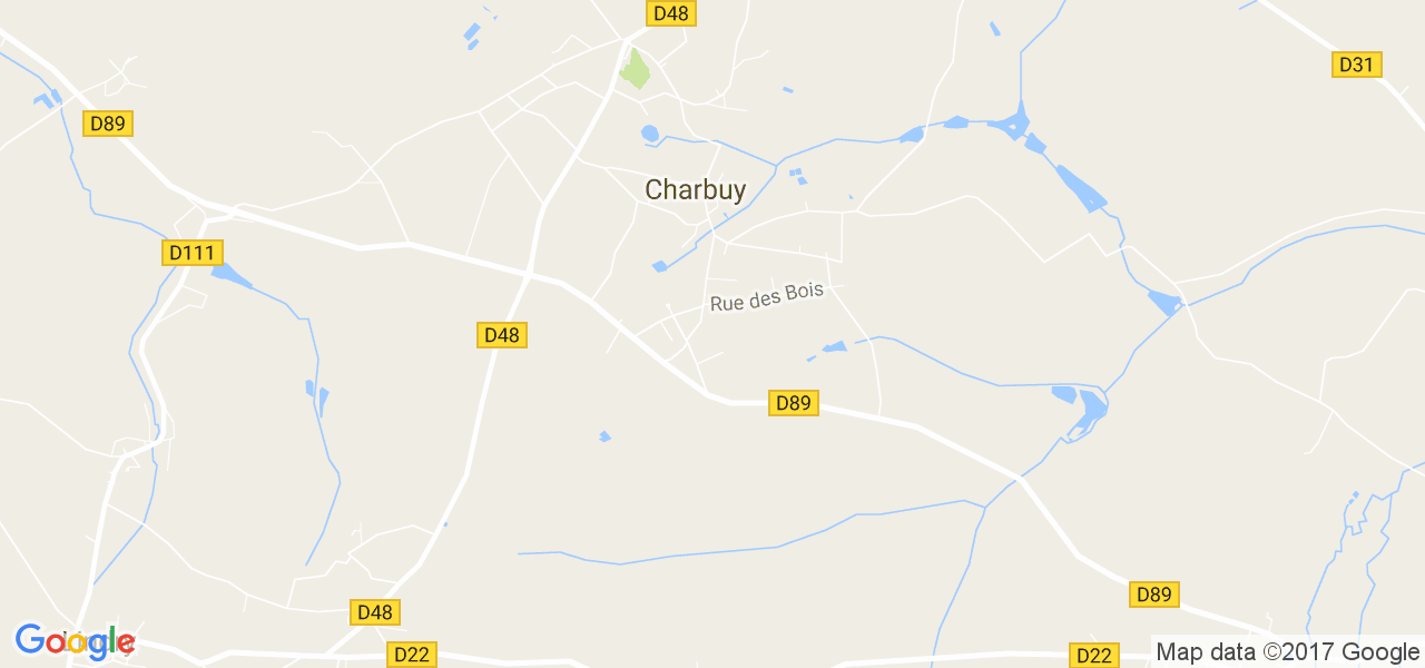 map de la ville de Charbuy