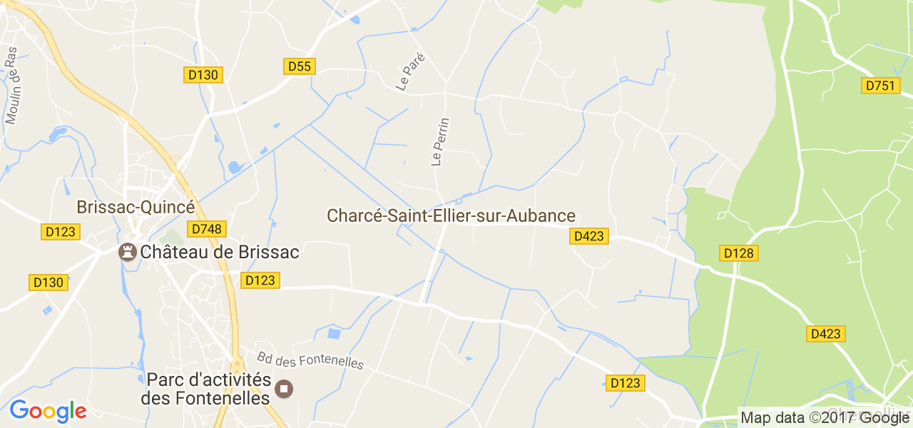 map de la ville de Charcé-Saint-Ellier-sur-Aubance