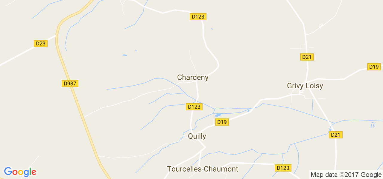 map de la ville de Chardeny