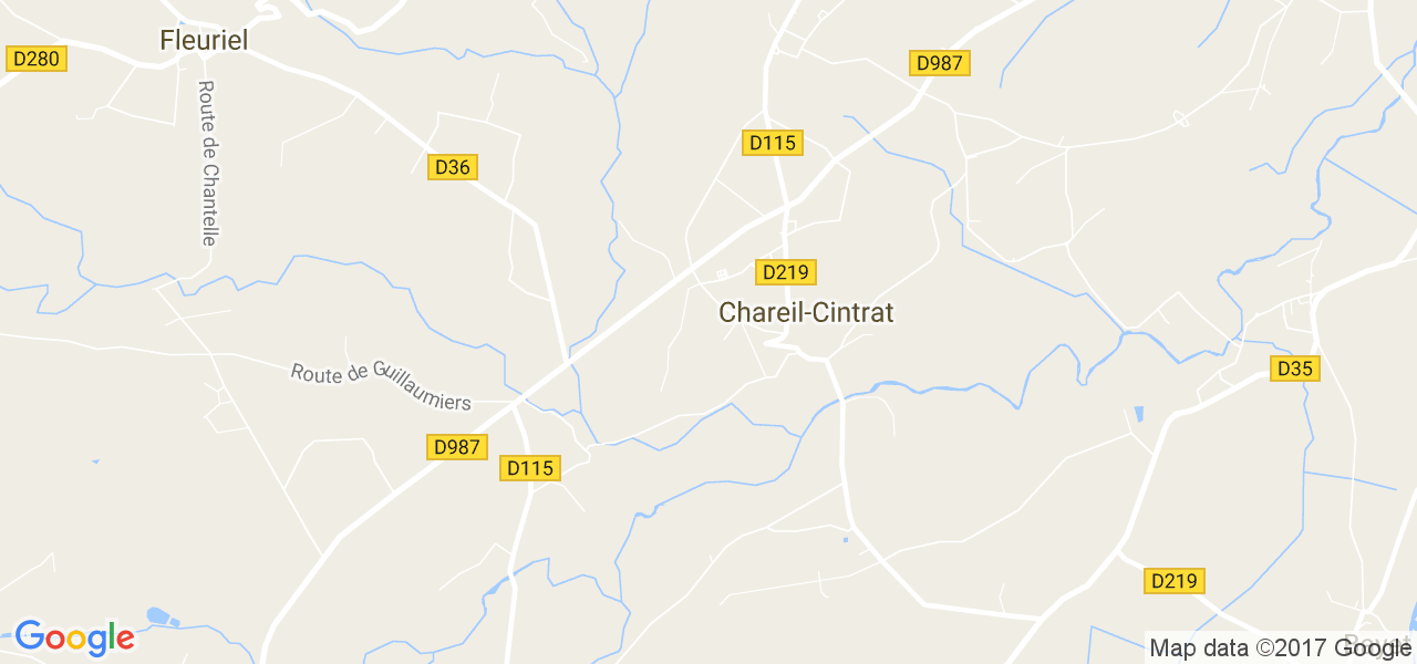 map de la ville de Chareil-Cintrat