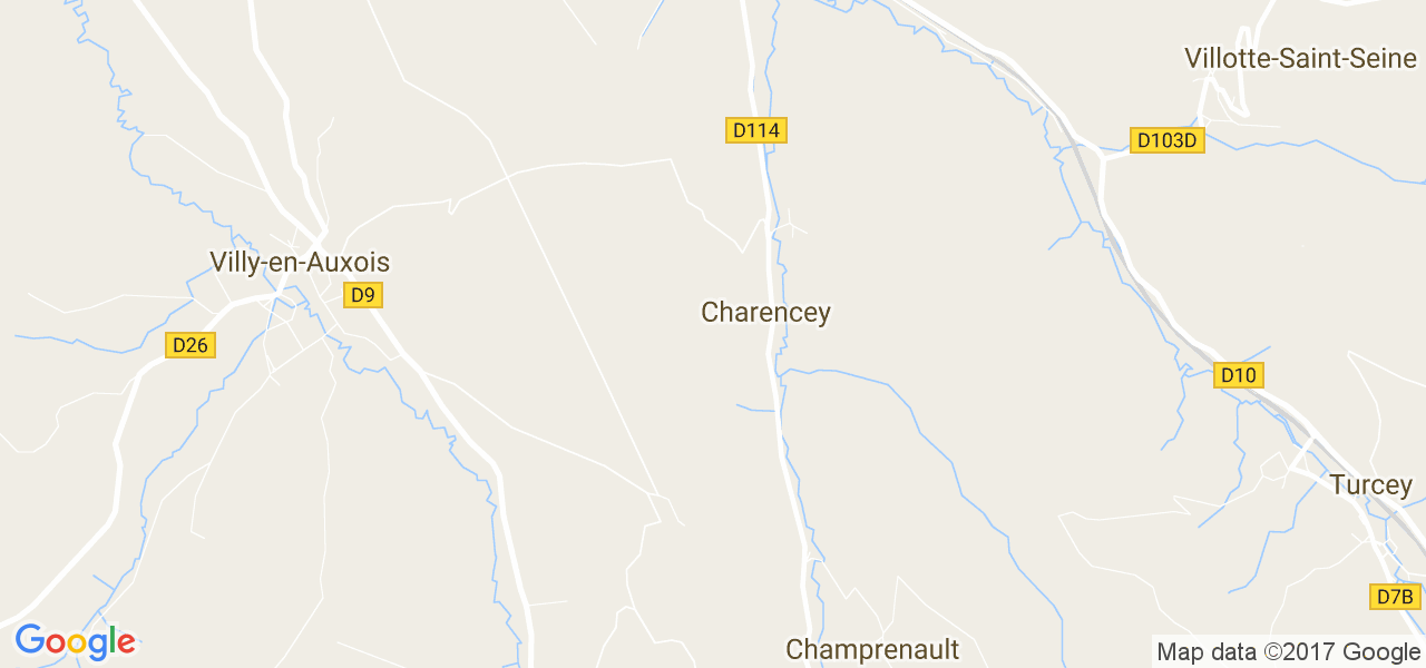 map de la ville de Charencey