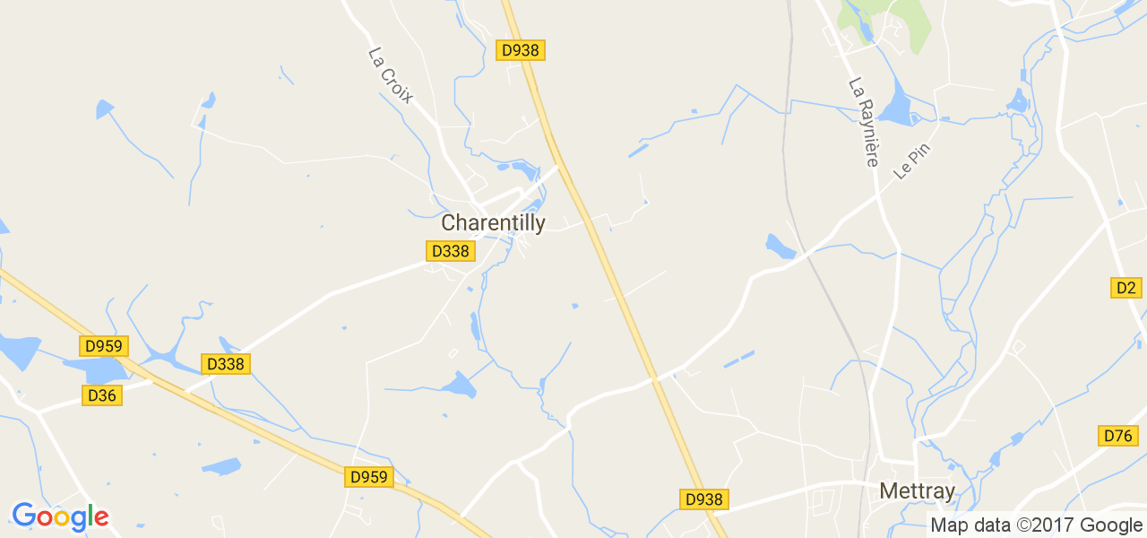 map de la ville de Charentilly