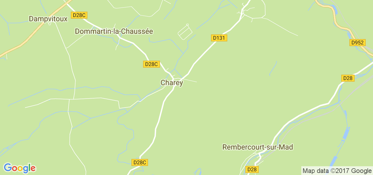 map de la ville de Charey