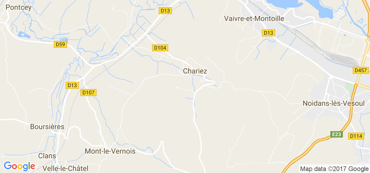 map de la ville de Chariez