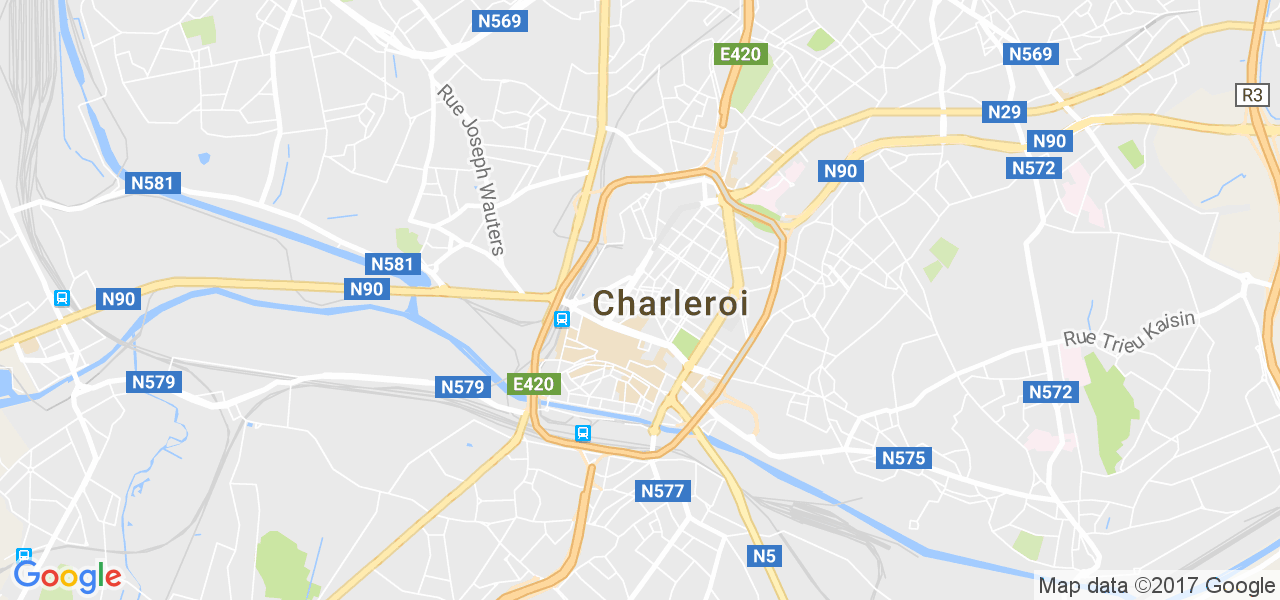 map de la ville de Charleroi