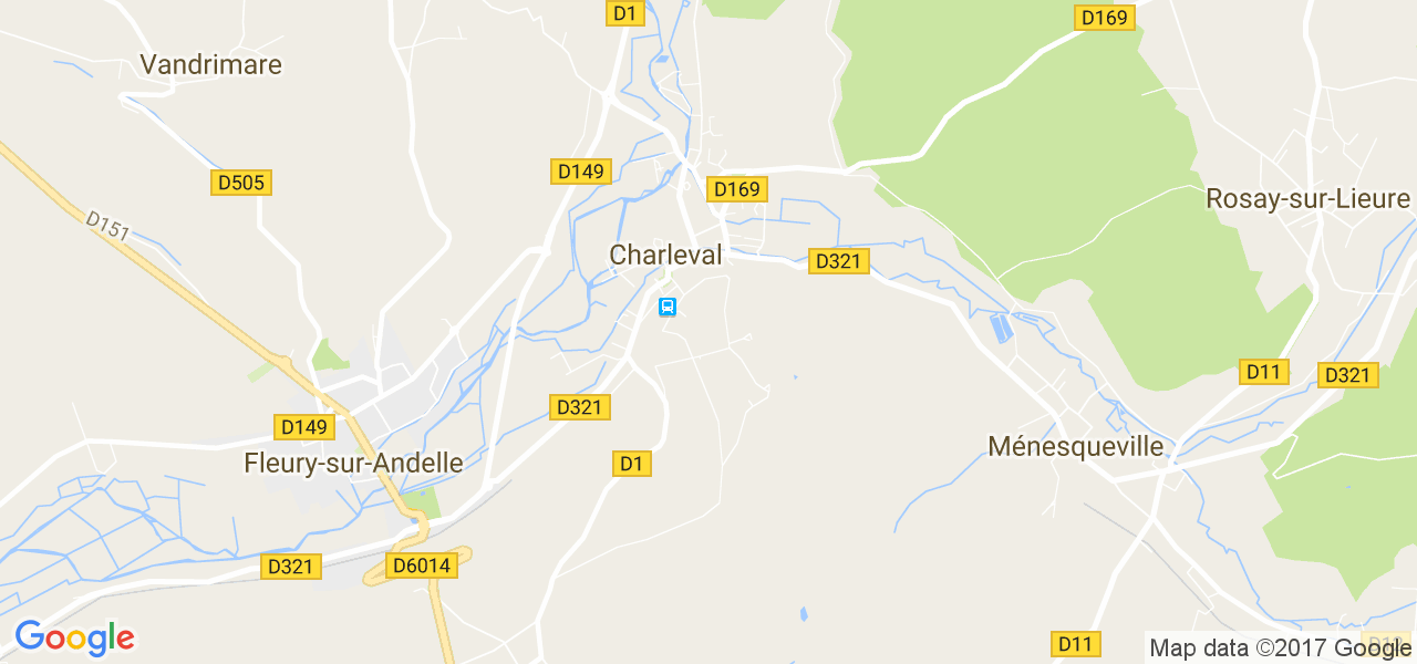 map de la ville de Charleval