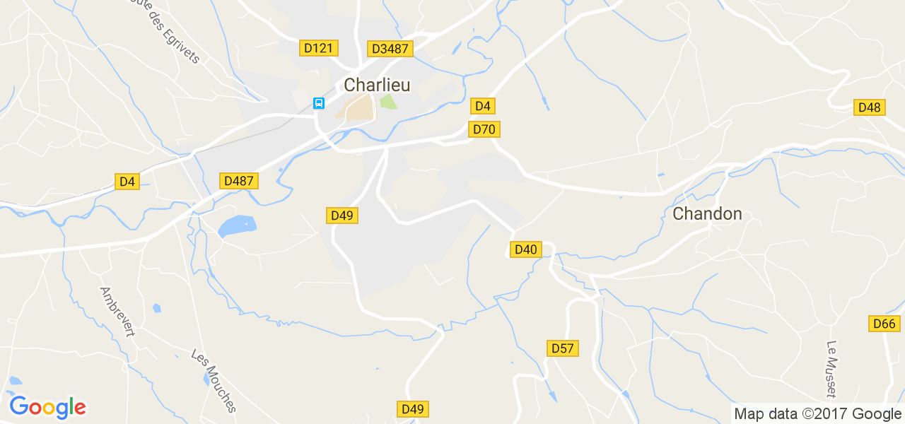 map de la ville de Charlieu