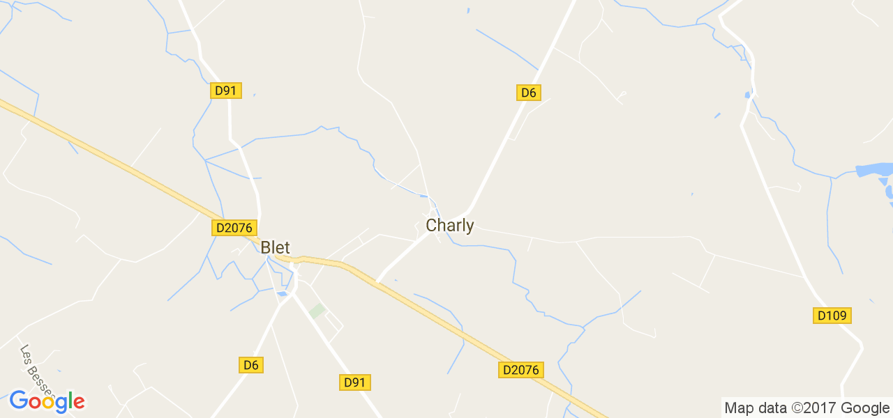 map de la ville de Charly