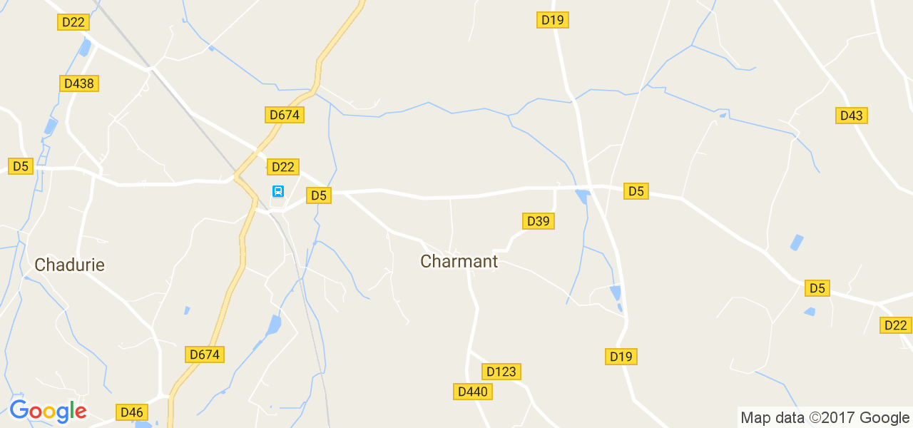 map de la ville de Charmant