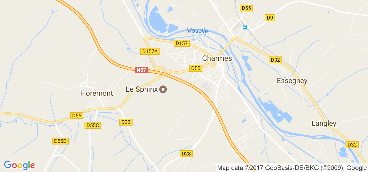 map de la ville de Charmes
