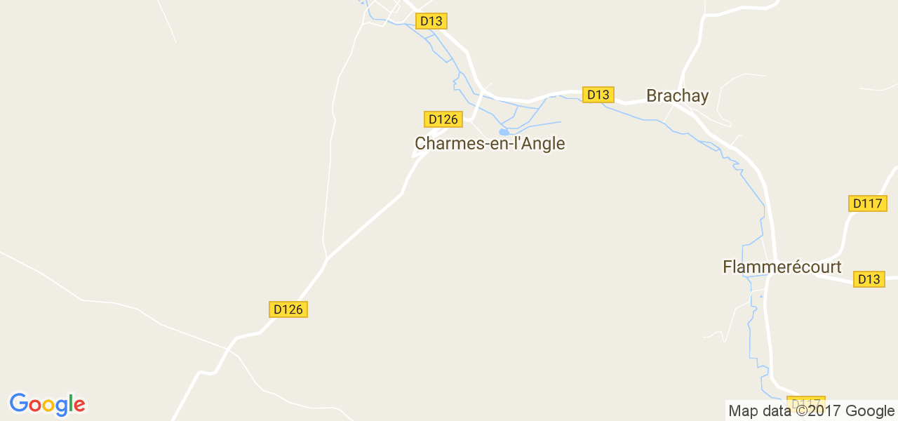 map de la ville de Charmes-en-l'Angle