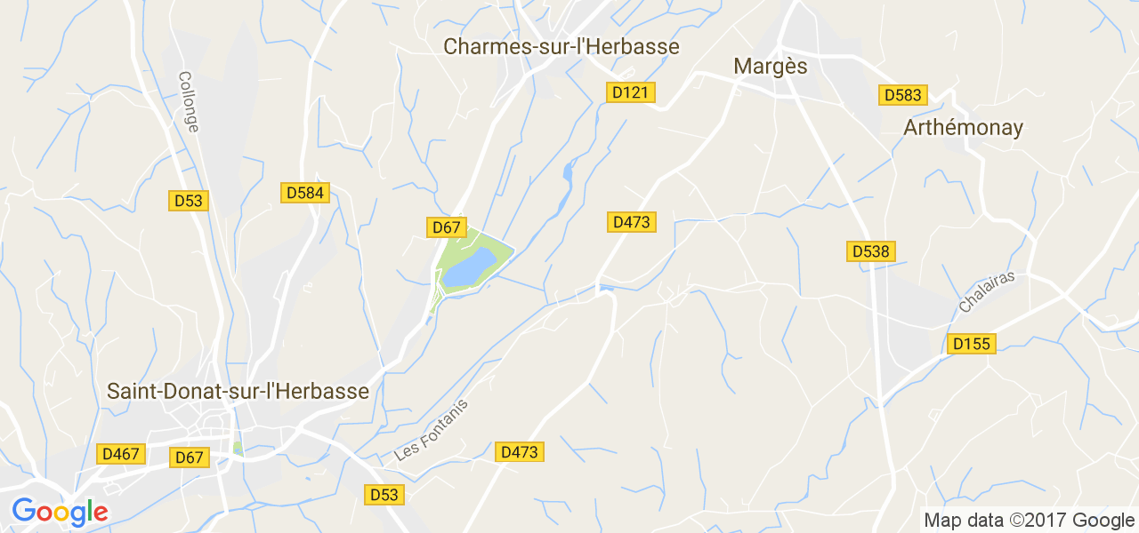 map de la ville de Charmes-sur-l'Herbasse