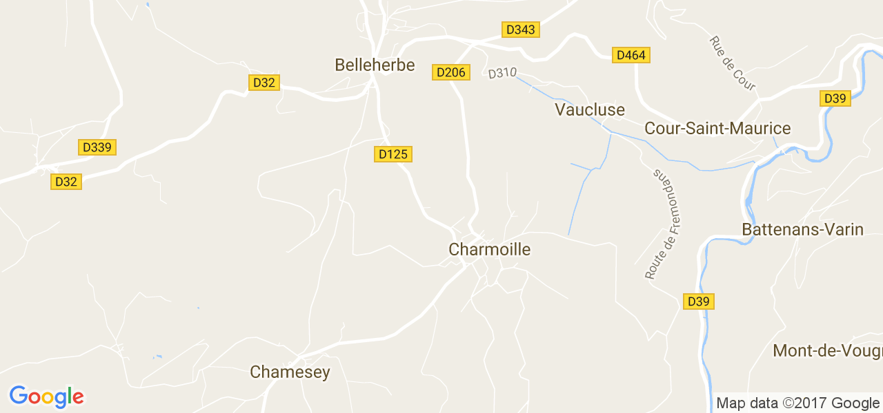 map de la ville de Charmoille