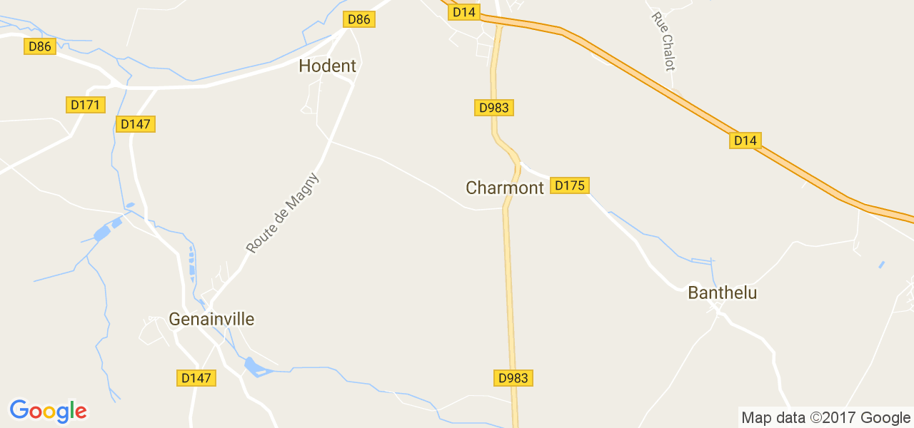 map de la ville de Charmont