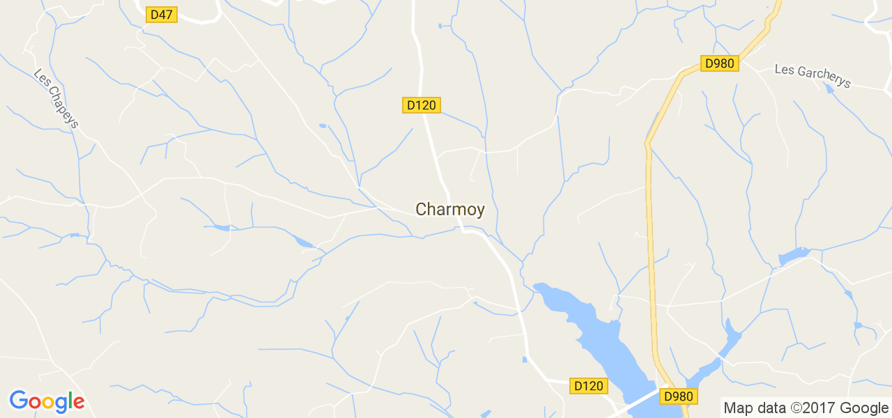 map de la ville de Charmoy