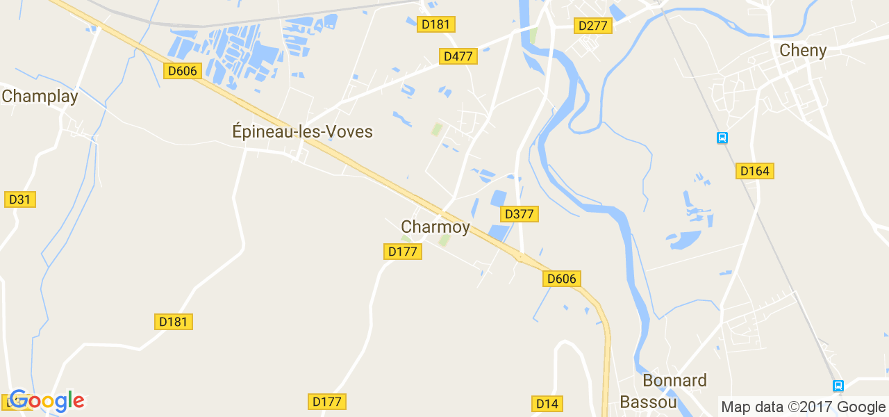 map de la ville de Charmoy