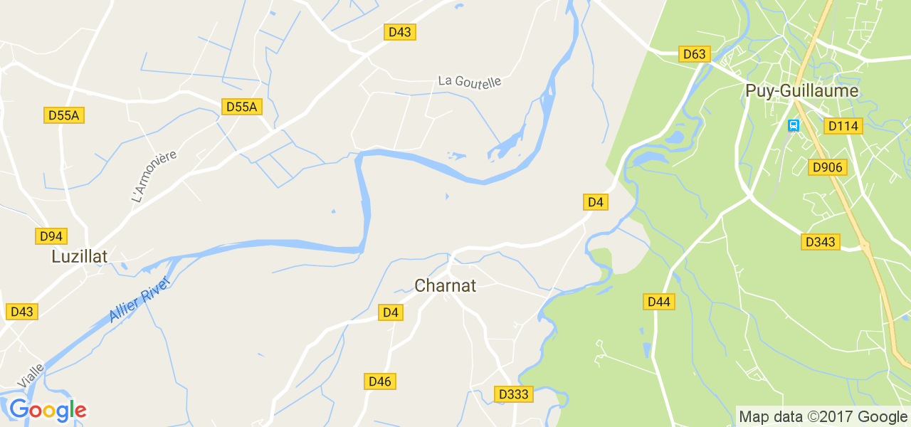 map de la ville de Charnat